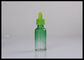 E السائل E عصير 30ML الأخضر التدرج الضروري النفط زجاج زجاجات القطارة المزود