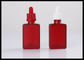 مربع 30ML الأحمر زجاج زجاجة E زجاجات بالقطارة السائل زجاجة زيت أساسي المزود