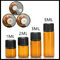مصغرة الحجم الضروري النفط زجاجات الزجاج كاب عادي للمصل / العطور 1ML 2ML 3ML 5ML المزود